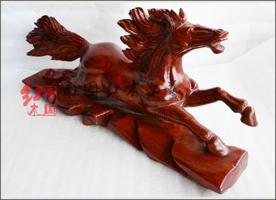 马根雕,整木雕刻马摆件,越南马的工艺品批发 随形雕刻马摆设